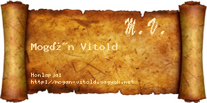 Mogán Vitold névjegykártya